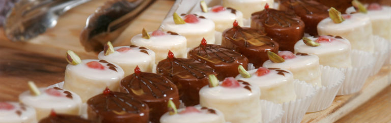 Decorated petits fours